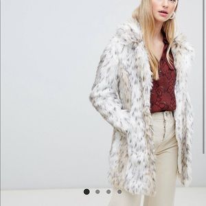 ASOS faux fur coat NWT
